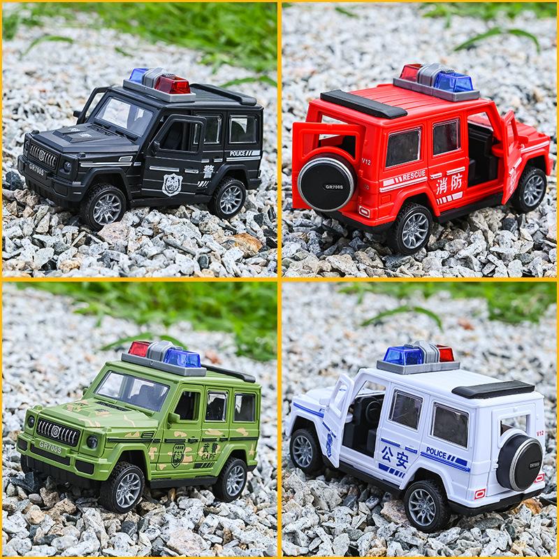 Children's Inertia Police Car Toy Boy Simulation Off-road Drop-resistant Fire Car Model Gift
