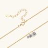 Silvere Glam European and American InS-style Three-stone Moissanite Necklace, Versatile and Simple Pendant, Girls' High-end Collarbone Chain