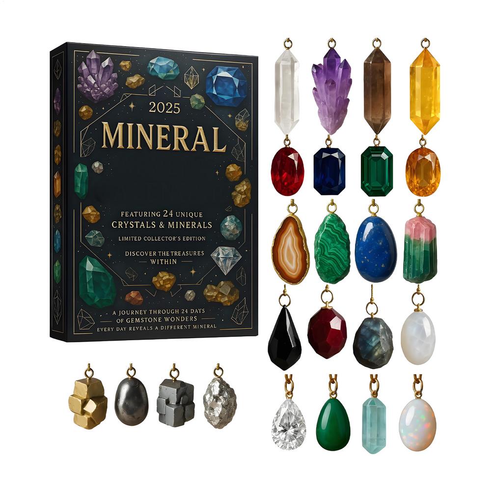 

Christmas Pendant Countdown Calendar Winter Holiday 2D Scene Props Mineral Shape Pendant Countdown Calendar for Tree Window Wall AS SHOW