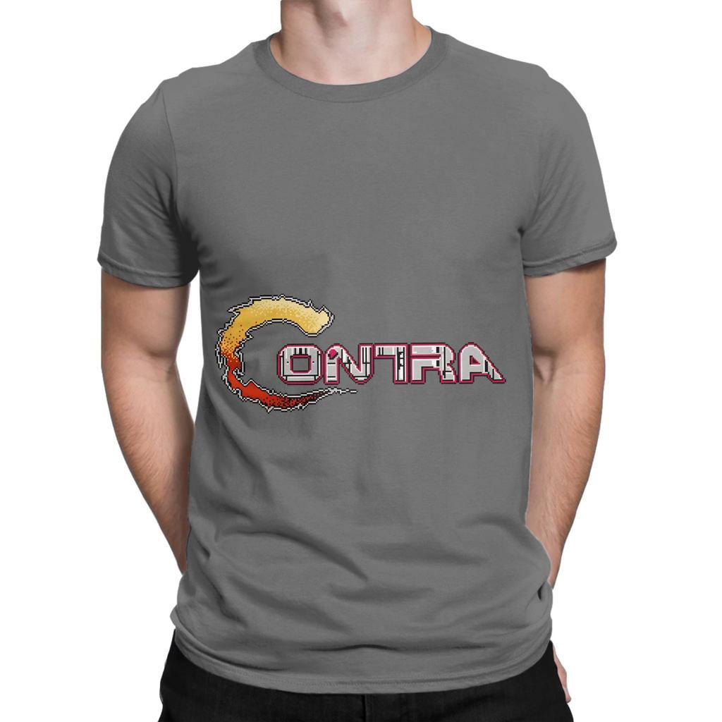 Run N Gun Logo Funny 100 Cotton TShirt Contra NES Tees Tops For Unisex