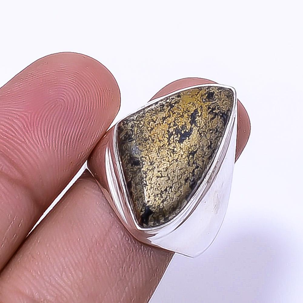 

Кольцо Apache Gold из стерлингового серебра 925 пробы с драгоценным камнем Аризона S.9 R_9496_286_49