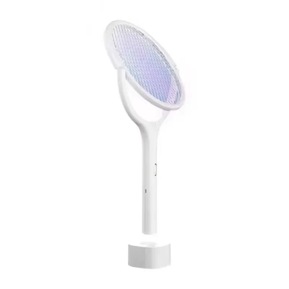 Rotating Head Electric Fly Swatter Racket 5 In 1 Fruit Fly Trap Mosquito Swatter  Indoor