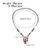 Retro Ethnic Style Beaded Headdress Tassel Tassel Forehead Headband  Women