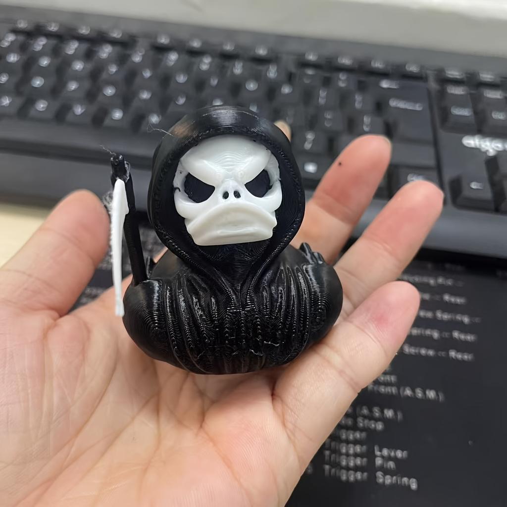 Grim Reaper Duck 3D Printed Scary Death Duck Statue Suitable for Home Decoration Halloween Decoration for Haunted House Party