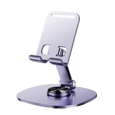 360 Degree Rotating Folding Lazy Tablet Desktop Stand, All Metal Live Streaming Phone Stand