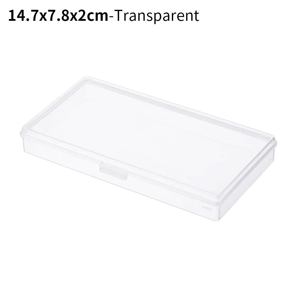 Square Round Plastic Transparent Storage Box Small Items Sundries Organizer Case Jewelry Beads Container Box Tools Accessories