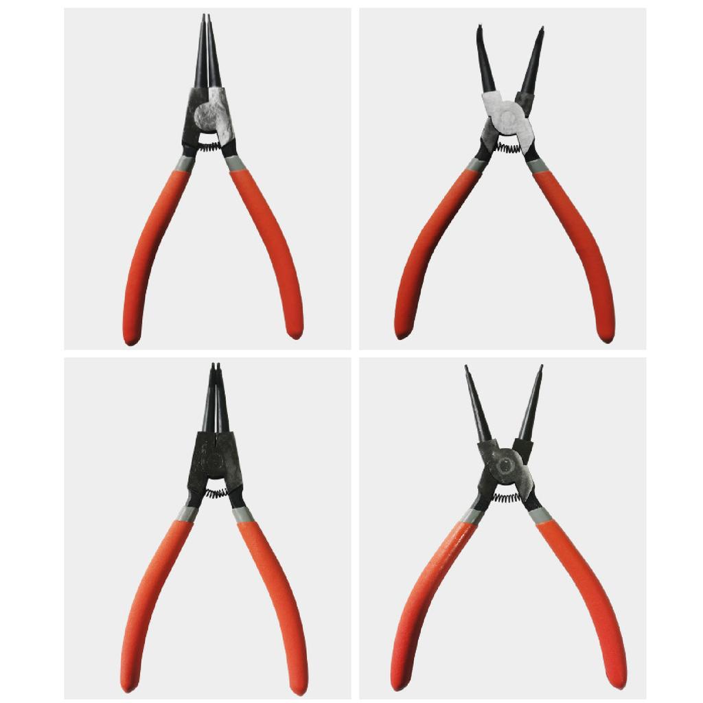 4Pcs Circlip Pliers Set Retaining  Retainer Ergonomic Handle Industrial Hand Tool