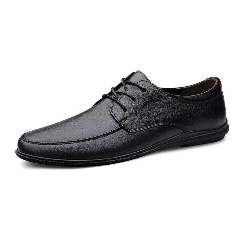 

Men s Casual Leather Shoes Autumn Flat Men s Shoes Comfortable Driving Shoes Work Shoes Fashion British Business 39