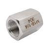 Stainless Steel 304 Threaded Reducing Adapter, Female M18X1.5 To Female G1/4 BSP 