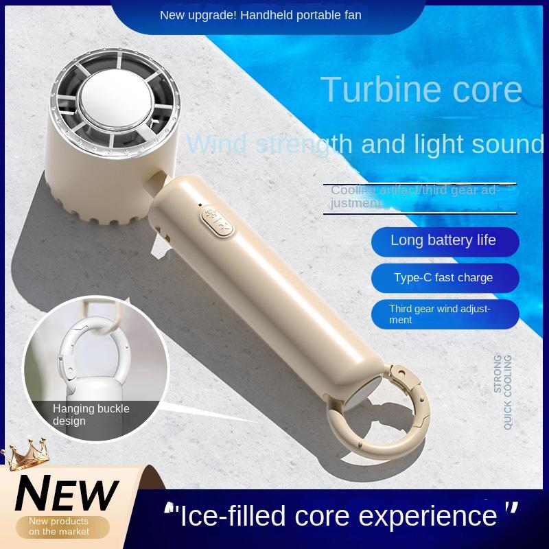 Portable Handheld Turbo Fan Ice Wind 100 Wind Speeds Adjustable Mini Personal Fan Battery Operated Electric Eyelash Fan
