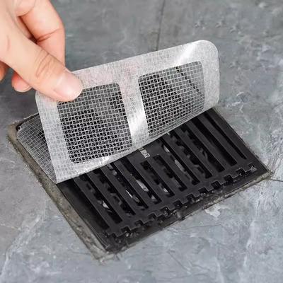 3-50 Pièces Attrape-cheveux Jetables Filet de Douche Bouchons de Bonde de Douche Filtre Passoire d'Évier de Sol Autocollants Maille Accessoires de Salle de Bain