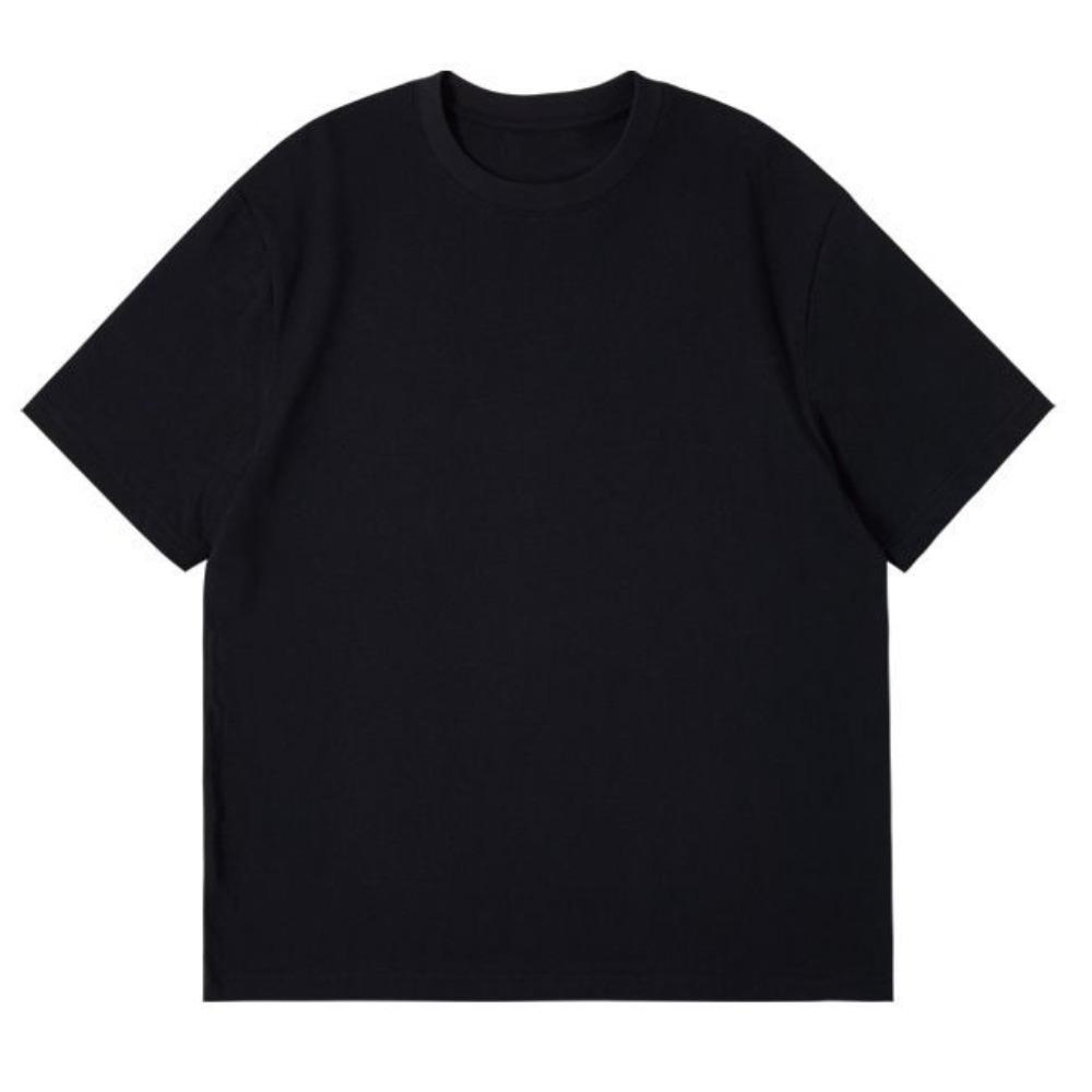 Cotton Blank Plain Tshirt Unisex Crew Neck Short Sleeve Loose Oversized Minimalist Daily Versatile Casual Streetwear Top