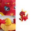 Adorable Peluche Dragon du Zodiaque Chinois 2024 Mascotte Rembourrée Coton PP Rouge
