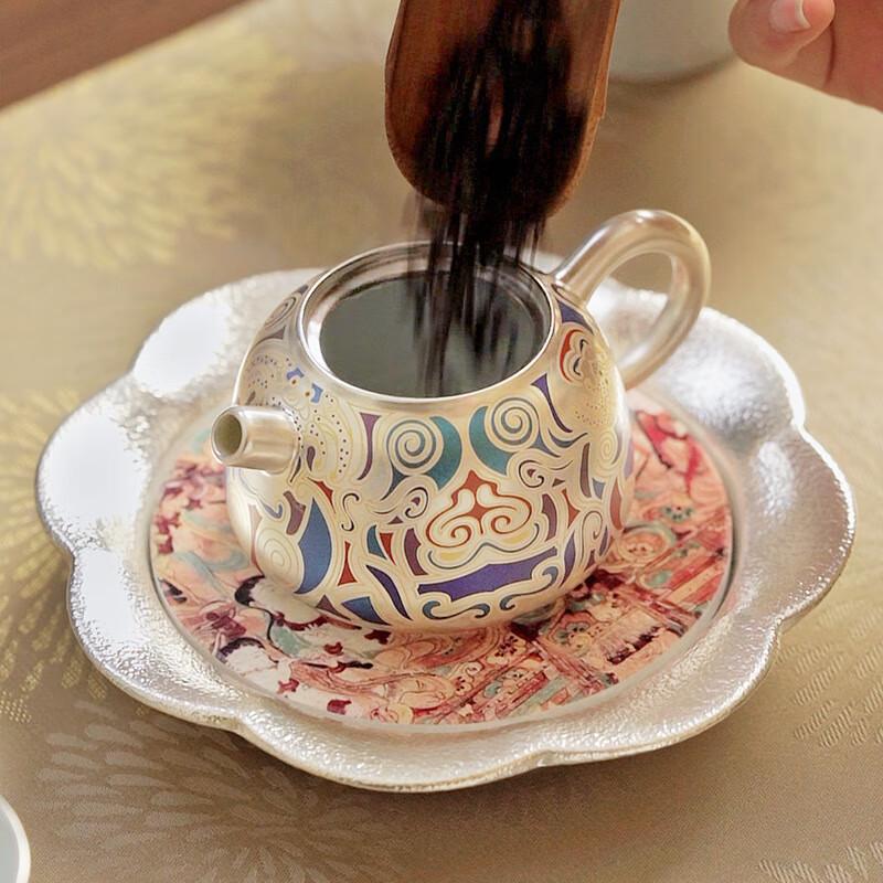 Dunhuang Silver-Plated Teapot Set