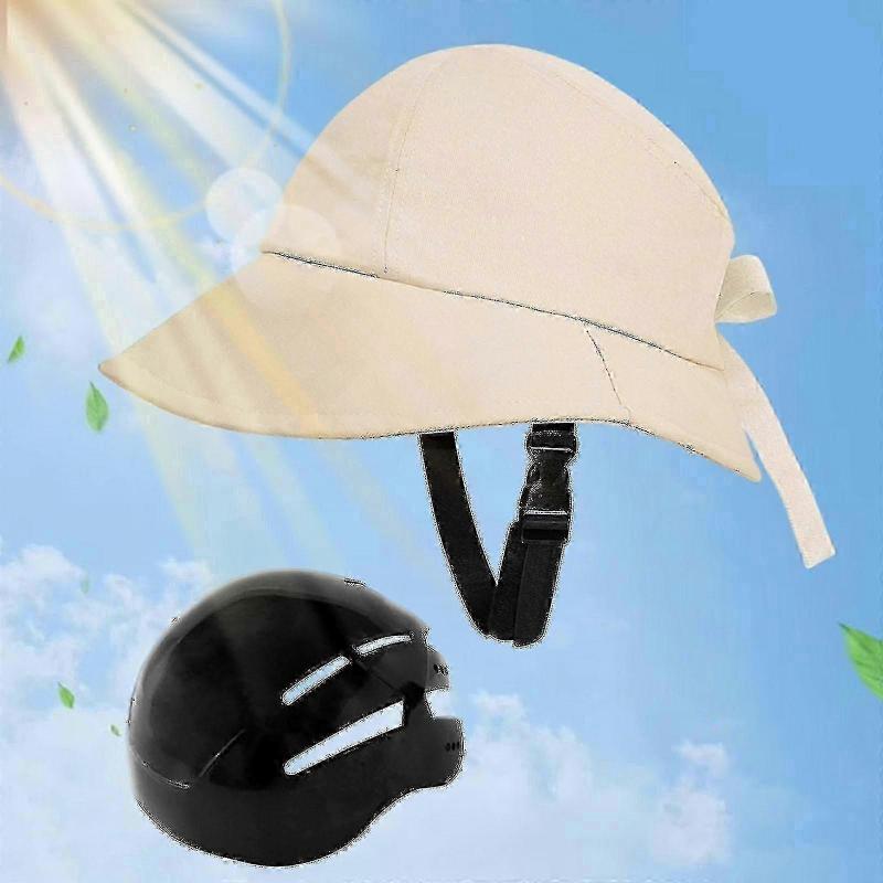 Cyclist Hat Type Helmet Cap with Sun Protection Ideal for Women's Everyday Cycle and Work Use