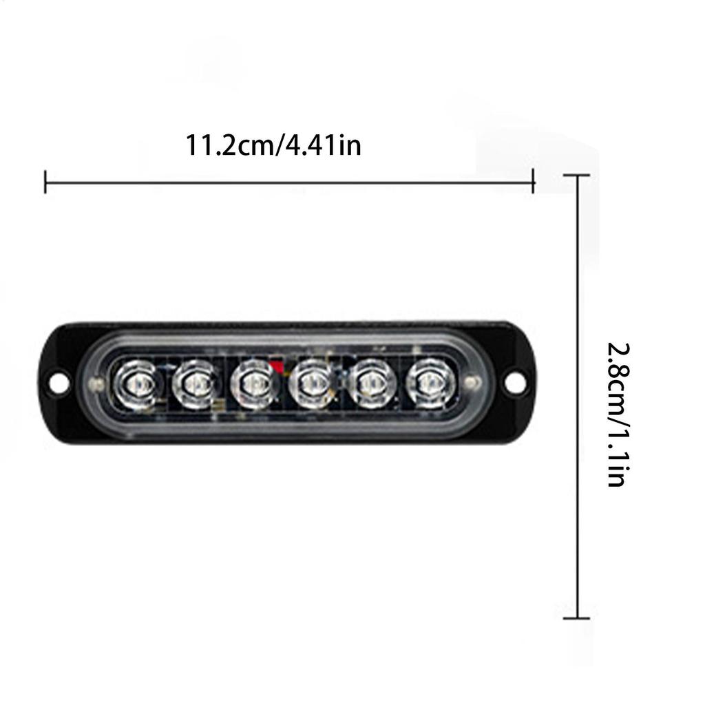Strobe Lights For Car 6-LED Truck Strobe Lights Automotive Auxiliary Parts For Ambulance Fleet Road Boat Motorcycle Highway