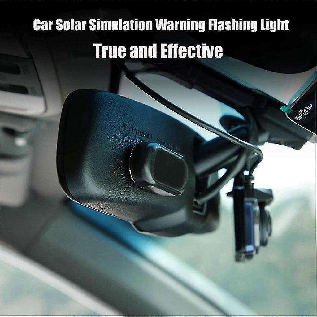 Neues LED-Auto-Alarmlicht, Solar-Autoalarm(blau)