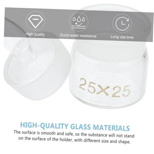 5-Piece Measuring Bottles, Container Tool, Glass Measuring Cans, Bottles, Chemistry Glass Sampling Bottles, Convenient Laboratory Holder