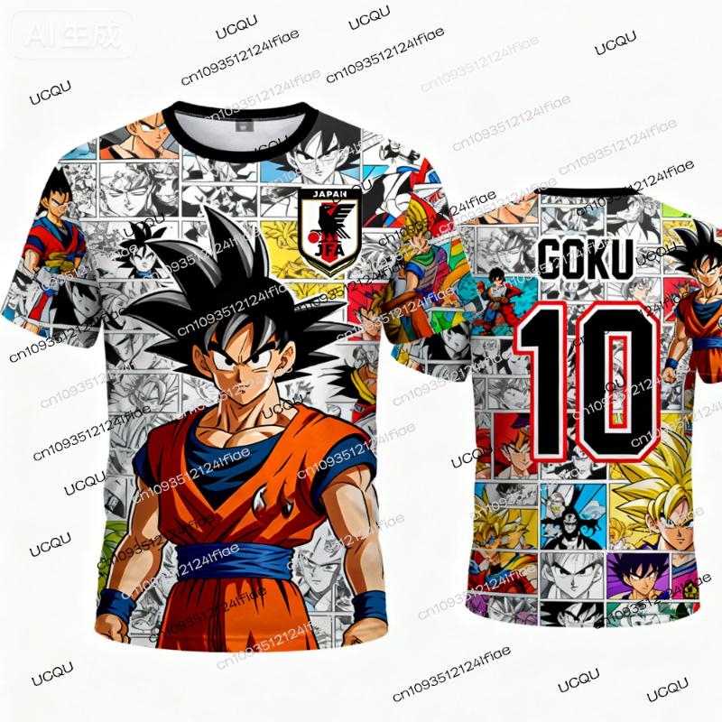 

2025 Japanese Dragon Ball Z Goku Football Jersey T-shirt Kids Football Training Wear Adult Men/Women Casual T-shirt Sweatshirts 160