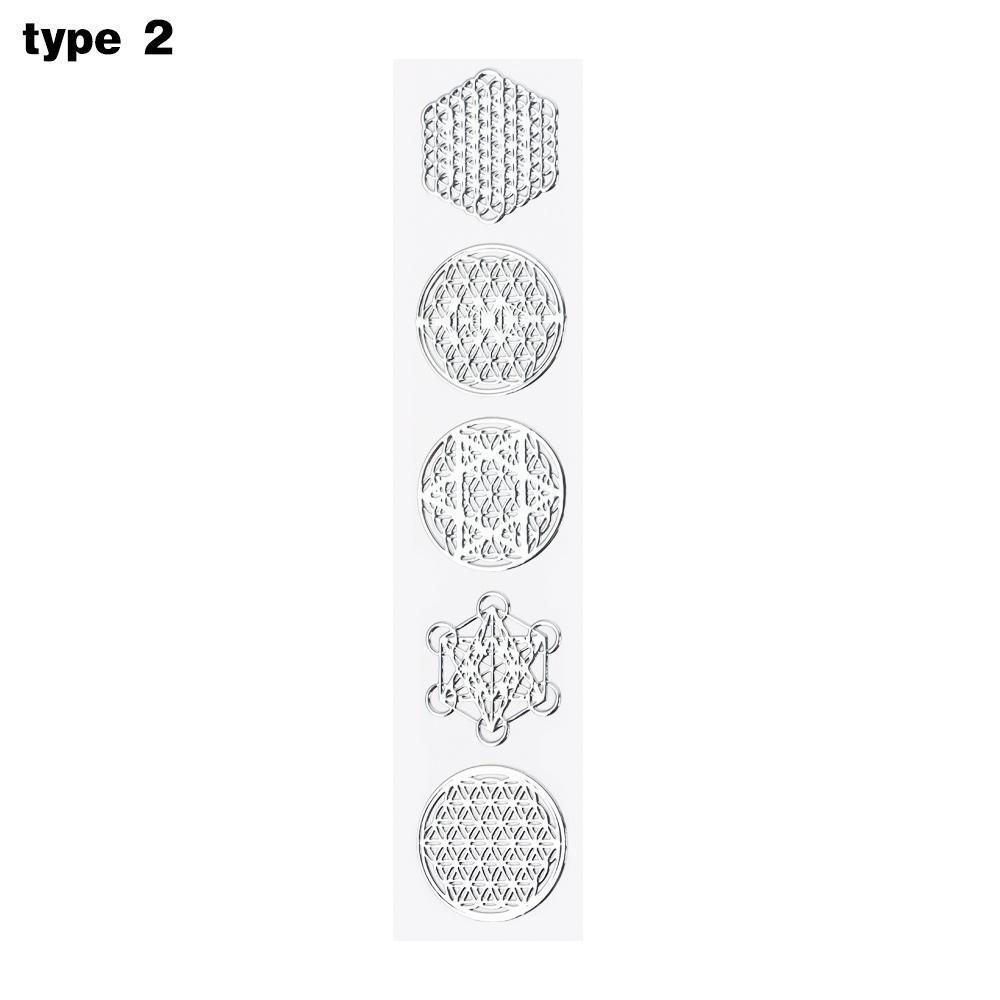 Gift Pyramid Energy Tower Material Resin Pendant Crafting Yoga Healing 7 Chakra Stickers Geometric Flower Decals Life Tree