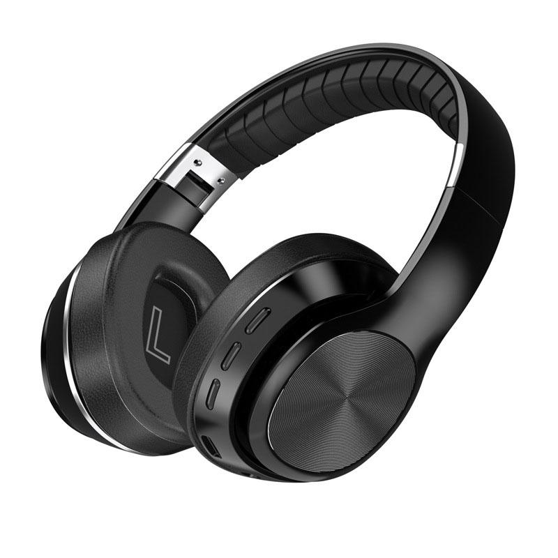 

Bluetooth-наушники 8D HiFi стереогарнитура из мягкой кожи с микрофоном, поддержка TF-карт, шумоподавление, водонепроницаемые наушники чёрный