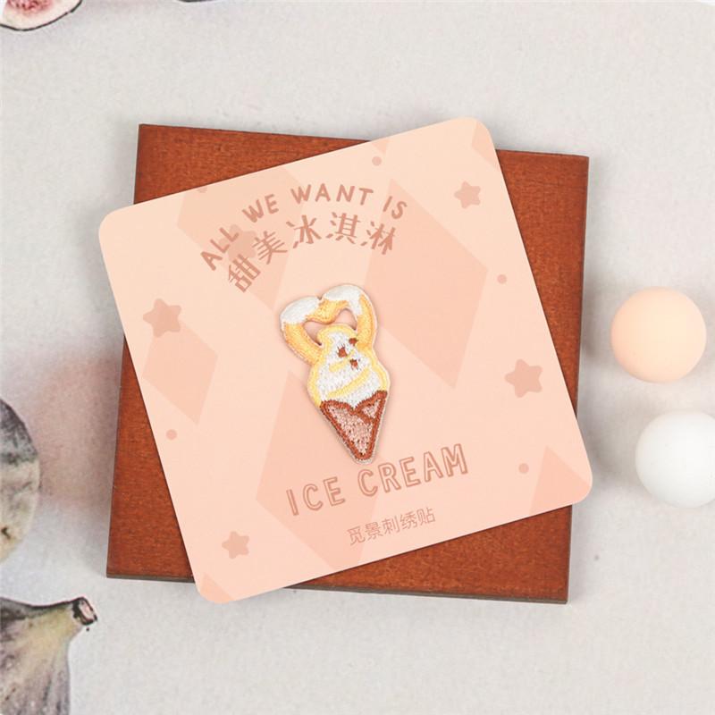 Sanai Ice Cream Cloth Sticker, Self-Adhesive And Seamless Patch Sticker, Children'S Bag, Pants, Clothes, Hole Repair Subsidy, Embroidery Sticker