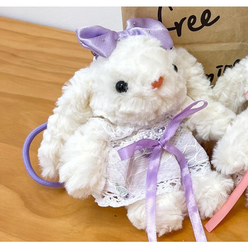 Cartoon 4-inch Pendant Keychain Atmosphere Doll Cute Rabbit Backpack Accessories Grab Machine Doll Boutique