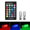 2Pcs Remote Control Car T10 5050 6LED RGB Clearance Light Silica Gel Bulb Lamps