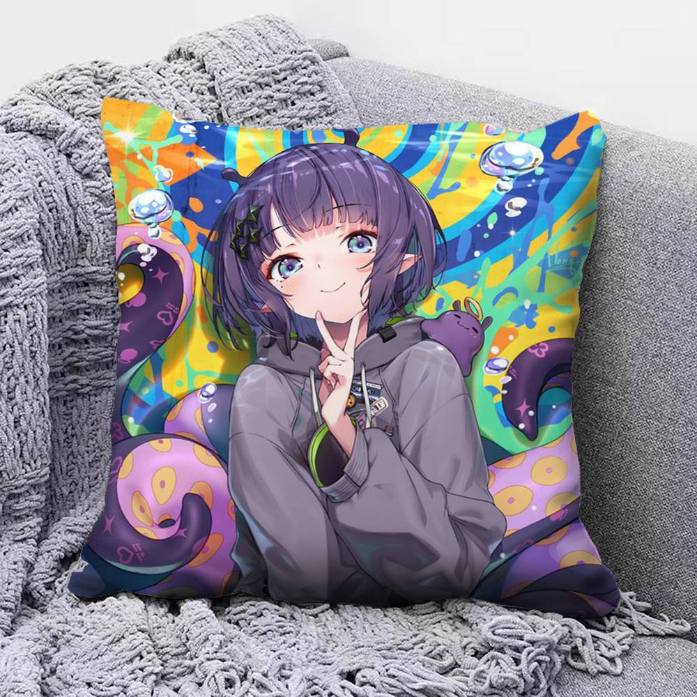 Ninomae Ina Hololive VTuber  Pillow Covers Home Sofa Cushion Covers and Aecorative Custom