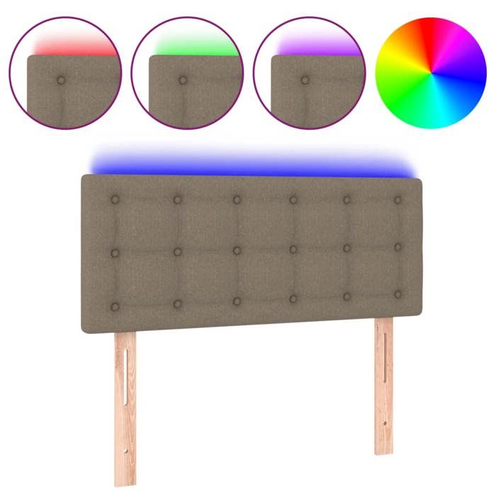 VidaXL LED Headboard Bedroom Furniture Single Bed Accessory Headboard Interior Taupe 3122040