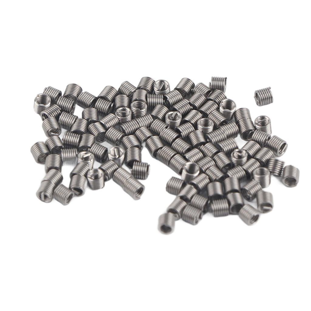 100pcs M2 Stainless Steel SS304 Coiled Wire Helical Screw Thread Inserts (M2*0.4*2 D)