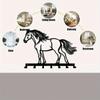 Equestrian Key Hook Wall Rack 7 Hooks Rustproof Horse Shoe Home Decor