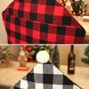 Christmas Simple Chair Covers Black White Plaid Cotton Chair Covers Holiday Decor Chair Covers Dining Room Home Decoration Props