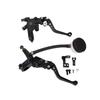 Motorcycle Brake Master Cylinder Clutch Lever Set with Reservoir Numbered Gear Retro Style Aluminum Alloy for 7 8in