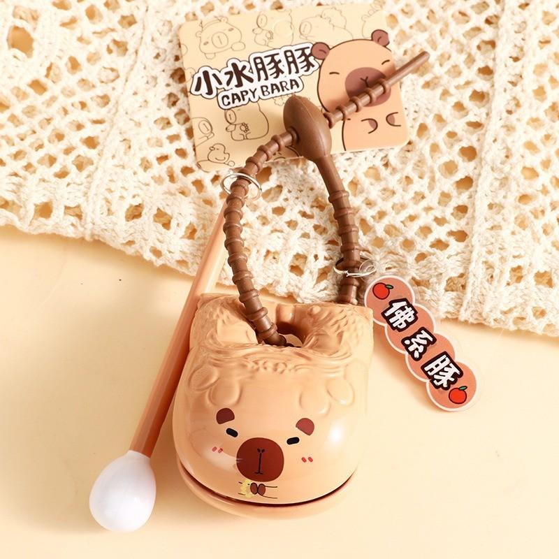 Adorable Plush Capybara Keychain Cute Cartoon Couple Car Key Accessory Gift