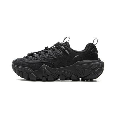 Li Ning Sand Dune Cushioning Slip Resistant Abrasion Resistant Support Low Top Casual Shoes Women's Black AGCV364-4