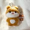 2pcs Ateez Aniteez Cartoon Character Plush Pendant with Acrylic Keychain Keyring San Bag Accessories Fans Gift Collection