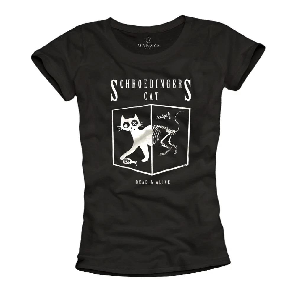 Ladies Schrödingers Cats Theory Chemistry Physics T-Shirt Top Women Gifts Cool- M