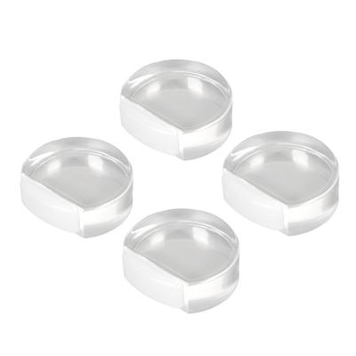 4 Stück Transparenter Türstopper Weicher Acryl-Türhalter Verhindert Stöße Boden-Türpuffer für Schlafzimmer