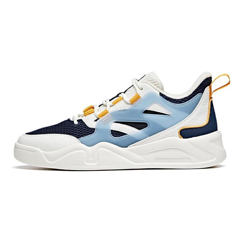 Anta Life Collection Comfortable Slip Resistant Low Top Skateboard Shoes Men's Coastal Blue 112028052-3