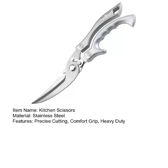 Kitchen Scissors Heavy Duty Poultry Shears with Safety Lock Stainless Steel Blades Meat Fish Vegetables Cutting Shears