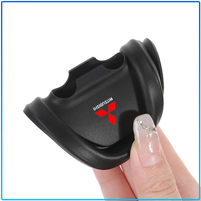 4pcs Car Door Mute Damping Cushion Silicone Emblem Door Lock Buckle Cover For Mitsubishi Lancer 7 8 Pajero Montero Sport Outlander ASX Mirage Eclipse
