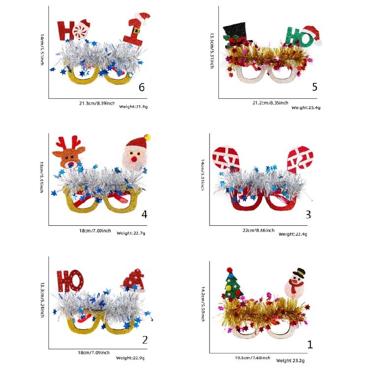 Christmas Costume Eyeglasses Christmas Party Eyewear for Holiday Masquerade