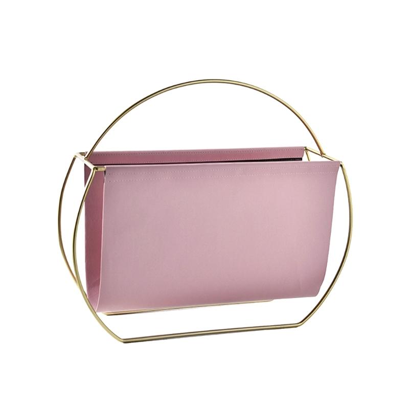 Desktop Magazine File Holder Metal Frame Newspaper Rack Shelf for Home X3UC