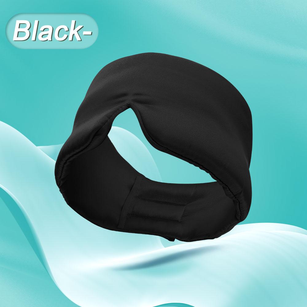 Masque de nuit 100% Soie de Mûrier Patch pour les Yeux Bloquant la Lumière Masque pour les Yeux Pare-soleil Doux Rembourré Masque de Sommeil Patch Aide au Sommeil pour le Voyage noir