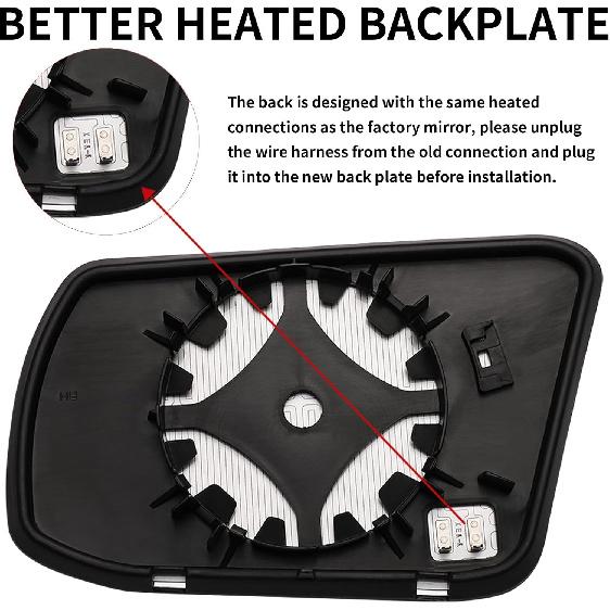 Passenger Side Mirror Replacement For Nissan Altima 2013 2014 2015 2016 2017 2018 Sentra 2013 2014 2015 2016 2017 2018 - Right Side Mirror Glass,