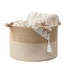 Cotton Rope Woven Laundry Hamper & Storage Basket, Large Capacity, Foldable for Clothes, Toys, and Sundries.