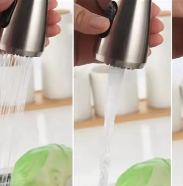 Modern Single-hole Single-handle 304 Stainless Steel Pull-down Kitchen Faucet Ceramic Valve Core