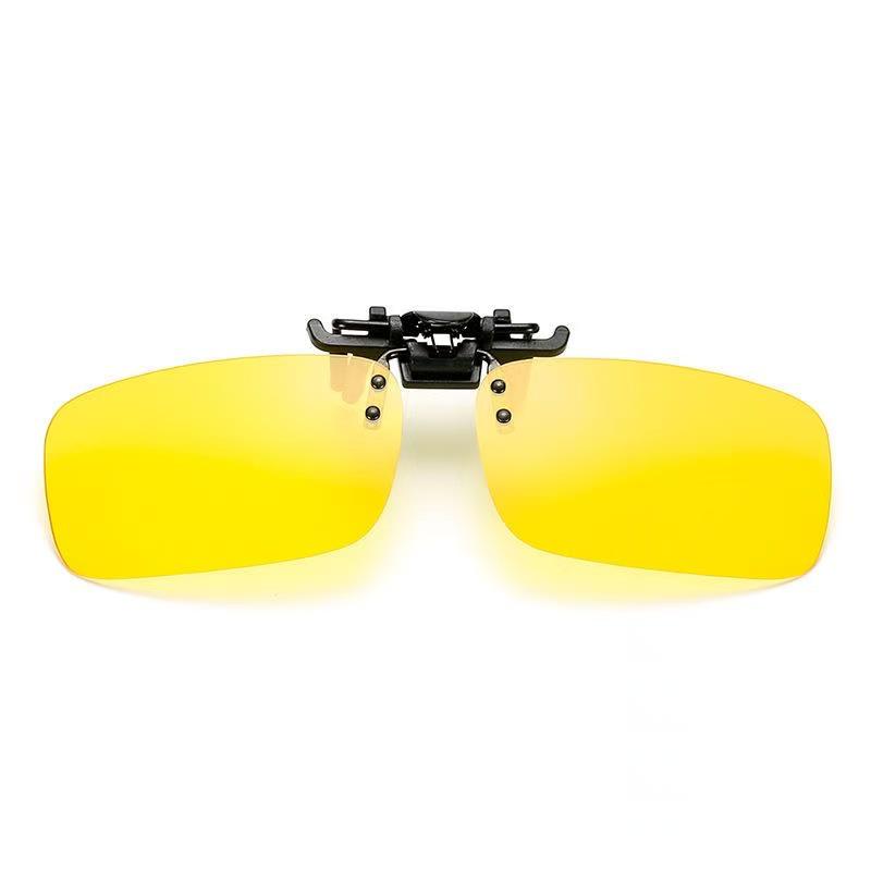 Clip-On Polarized Myopia Sunglasses: Anti-Glare Day & Night Driving Glasses Large