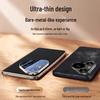 XUANKA Luxury Genuine Leather Huawei Phone Case with Electroplated Lens